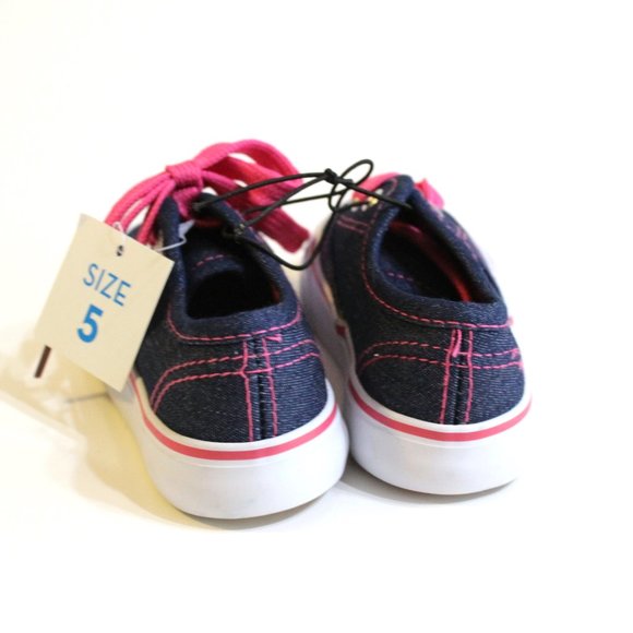 Kidgets Girl's Denim Canvas Sneakers Infant Size 5 - Picture 4 of 5